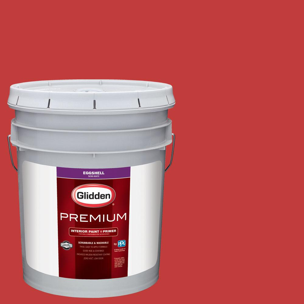 Glidden Premium 5 Gal Nhl 011c Detroit Red Wings Dark Eggs Nhl 011c Detroit Red Wings Dark Eggs Interior Paint With Primer