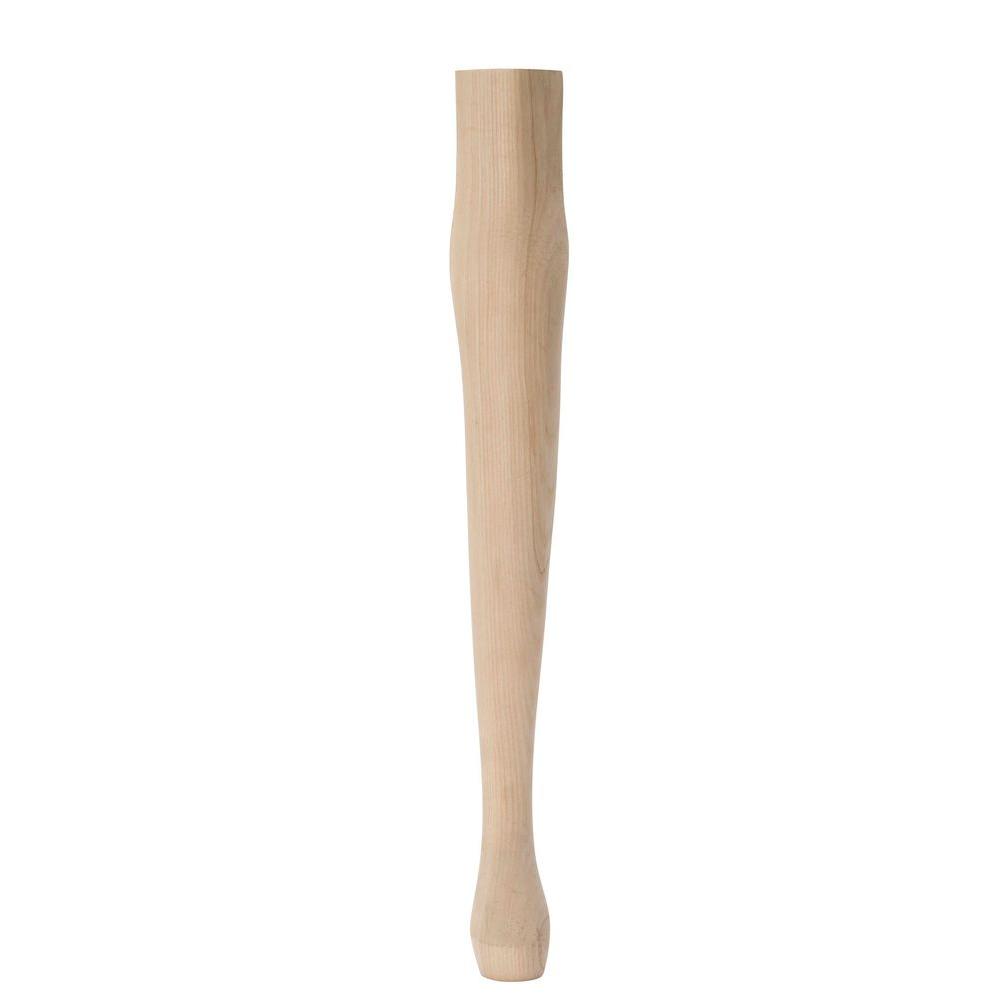 Waddell 21 In Ash Queen Anne Table Leg