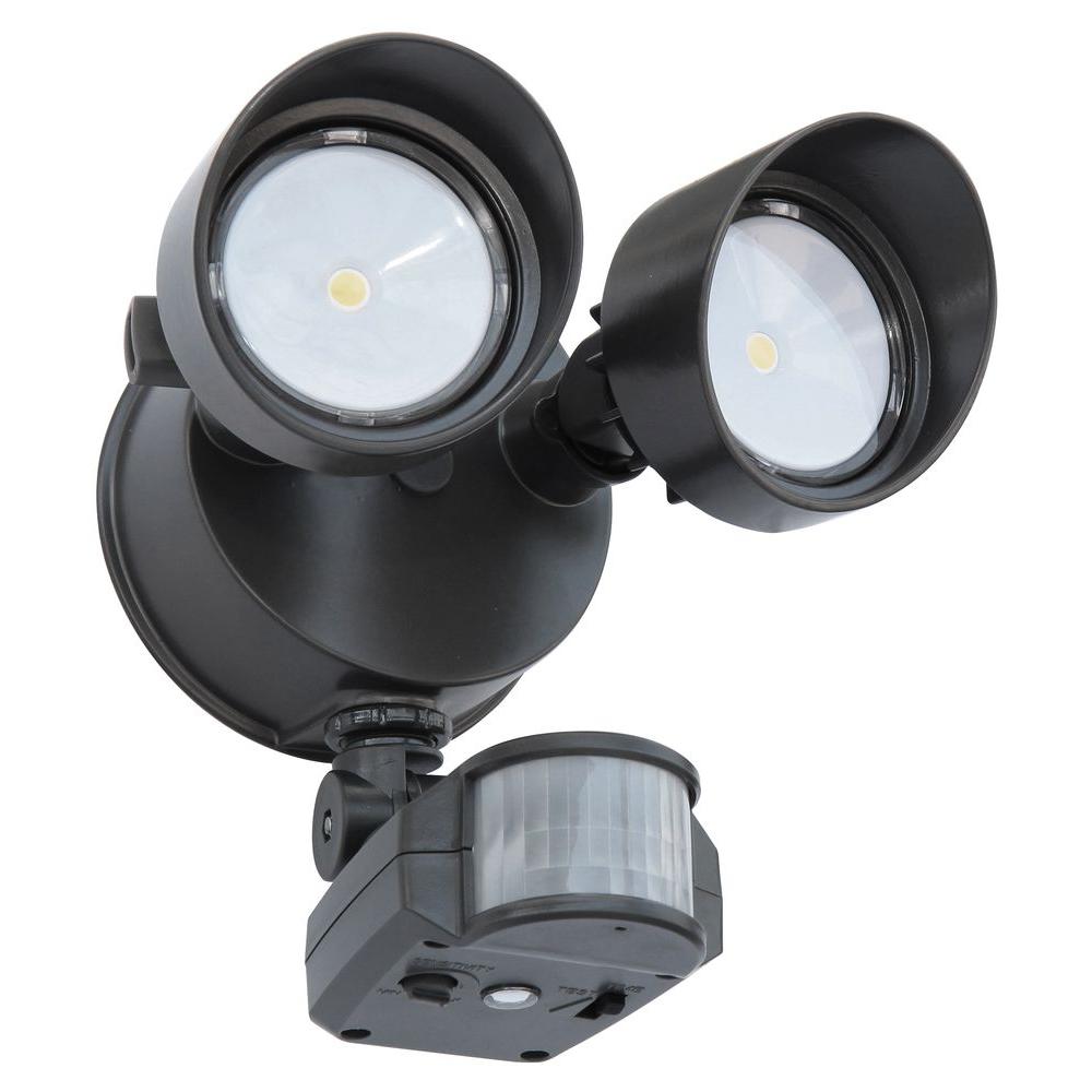 Lithonia Lighting 180-Degree Bronze Motion Activated Outdoor Integrated