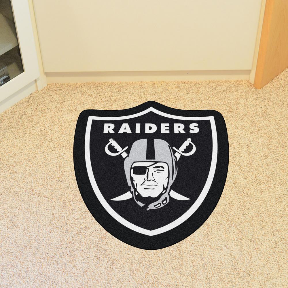 Fanmats Nfl Las Vegas Raiders Mascot Mat 34 5 In X 36 In Indoor Area Rug 20982 The Home Depot