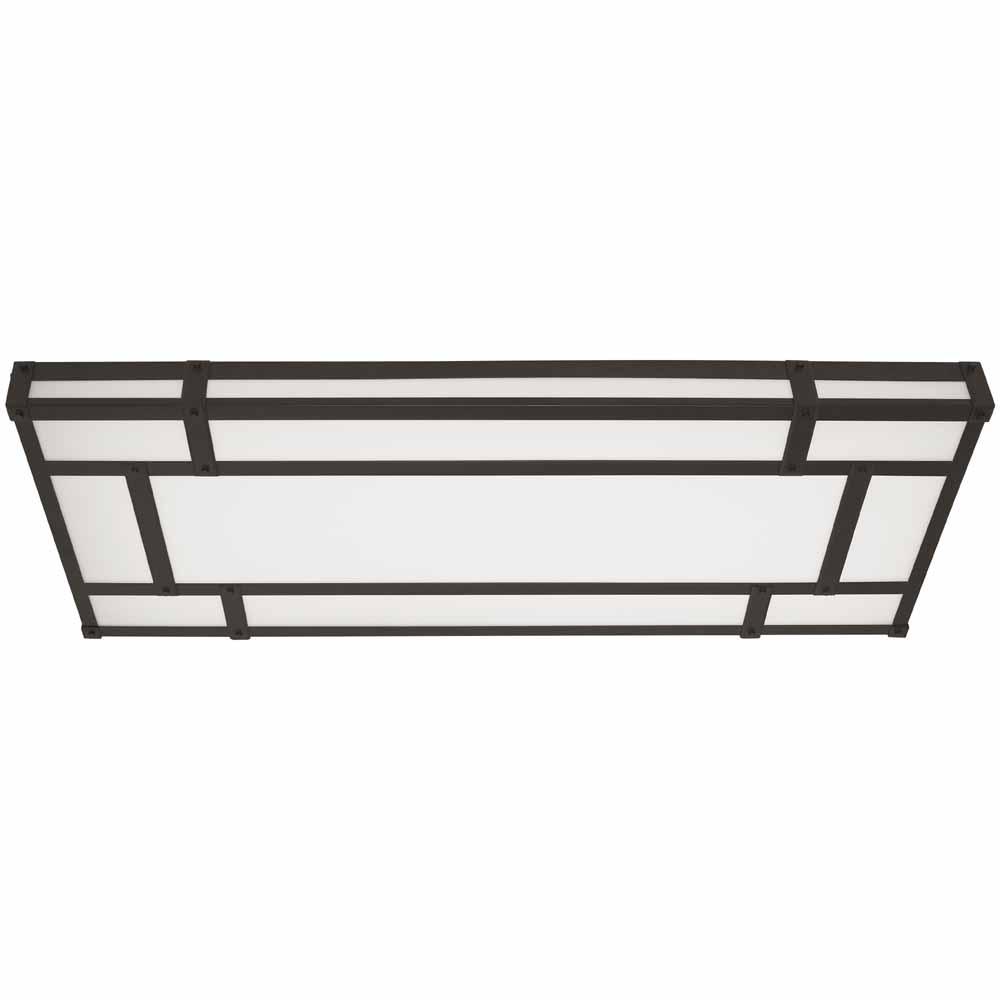 Hampton Bay 128Watt Natural Iron Integrated LED Ceiling Flushmount