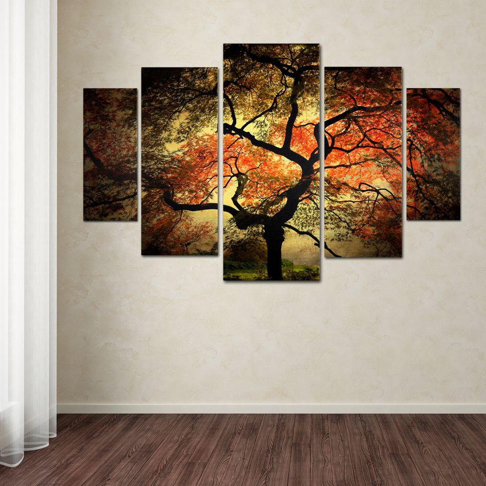 Trademark Fine Art Japanese by Philippe Sainte-Laudy 5-Panel Wall Art