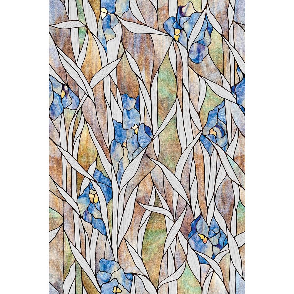 Artscape 24 in. x 36 in. Iris Decorative Window Film-02-3612 - The Home