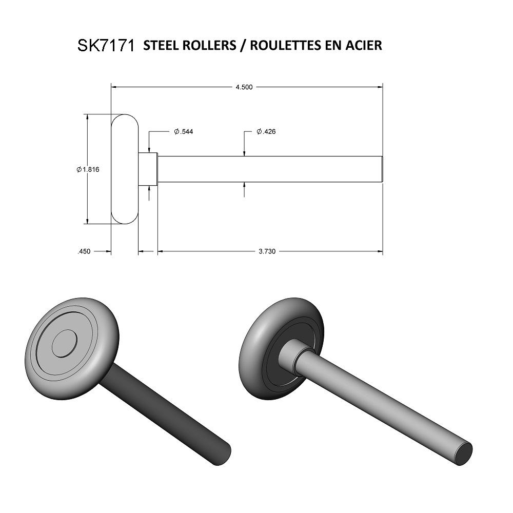 Ideal Security Garage Door Rollers 2 In Steel Wheels With 10 Ball