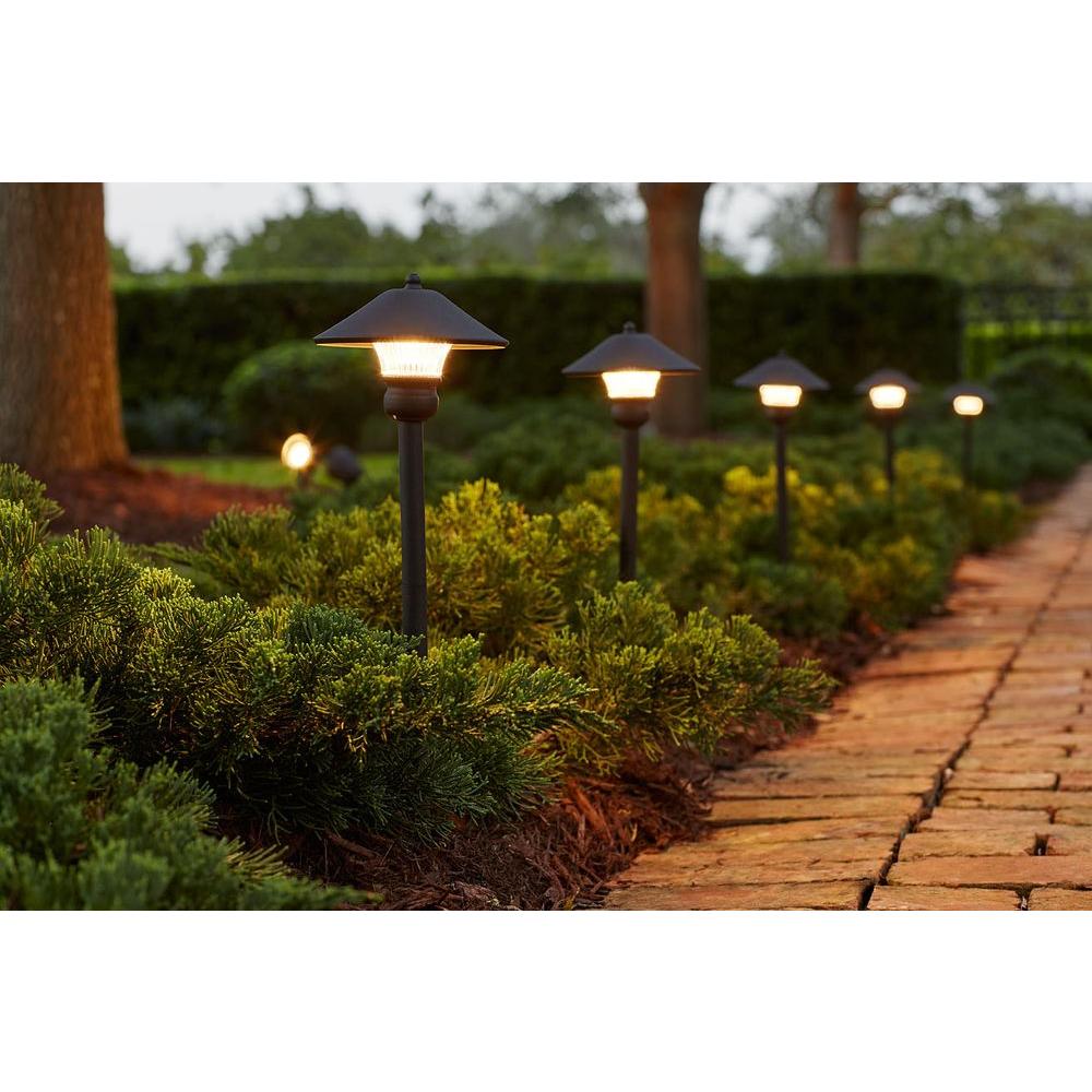 Hampton Bay Low Voltage Bronze Outdoor Integrated Led Landscape Hampton Bay Low Voltage Bronze Outdoor