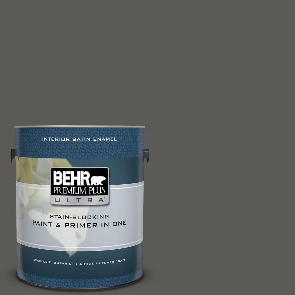 Behr Premium Plus Ultra Gal Ul Intellectual Satin Enamel Interior Paint And Primer In