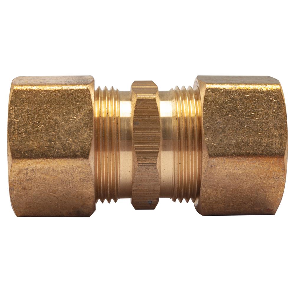 LTWFITTING 3/4 in. O.D. Brass Compression Coupling Fitting (10Pack