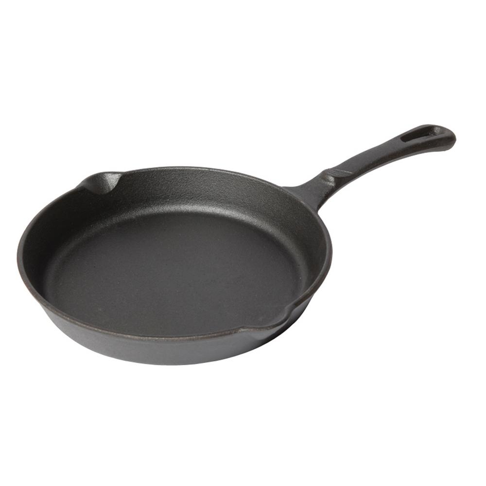 Country Cabin Pre Seasoned Dual Spout Round Cast Iron Skillet