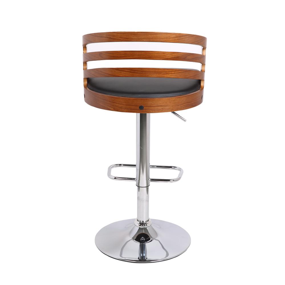 Ac Pacific Modern Pu Leather Adjule Swivel Bar Stool With Wooden Back Black Ac Pacific Modern Pu Leather Adjule Swivel Bar Stool With Wooden Back Black