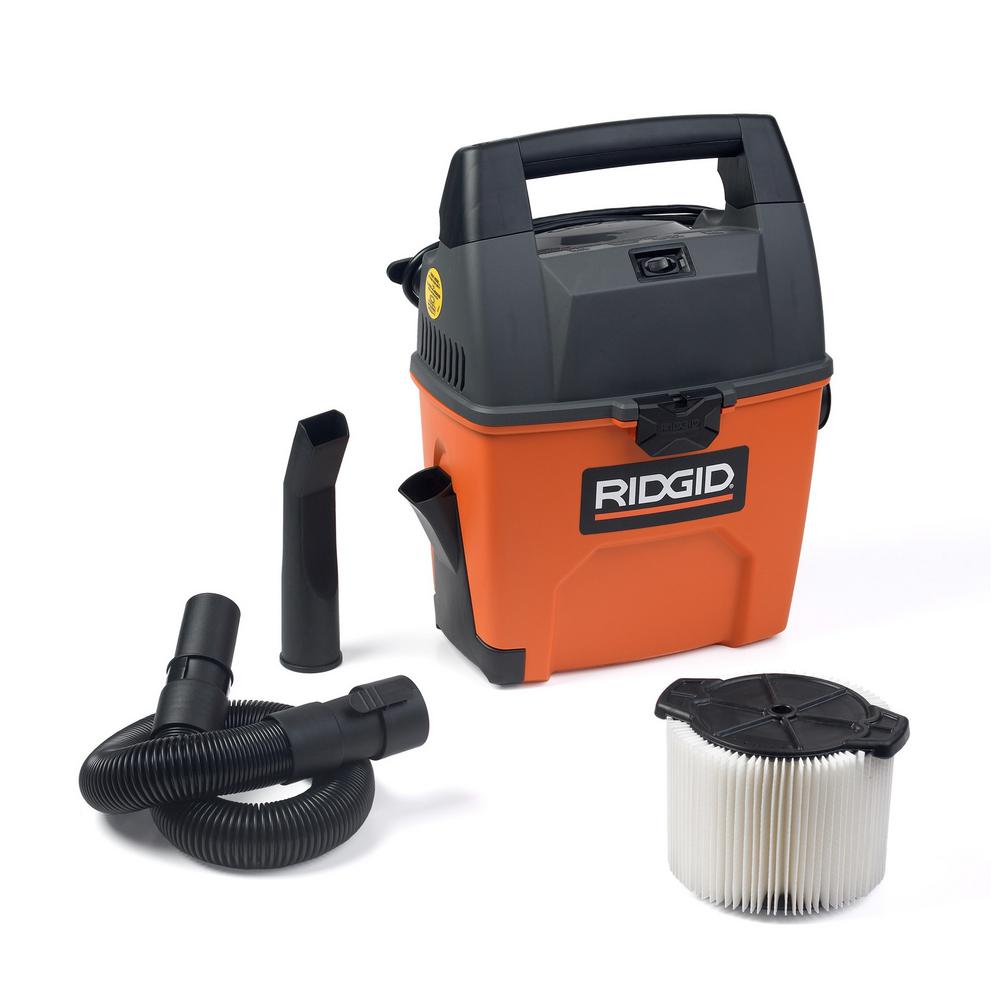 RIDGID 3 Gal. 3.5Peak HP Portable Pro Wet Dry VacWD3050 The Home Depot