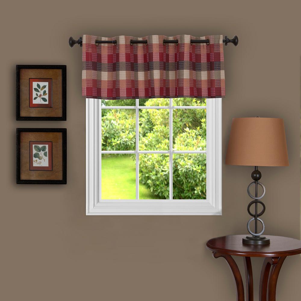 Red Grommet Valance Window Scarves Valances Red Grommet Valance Window