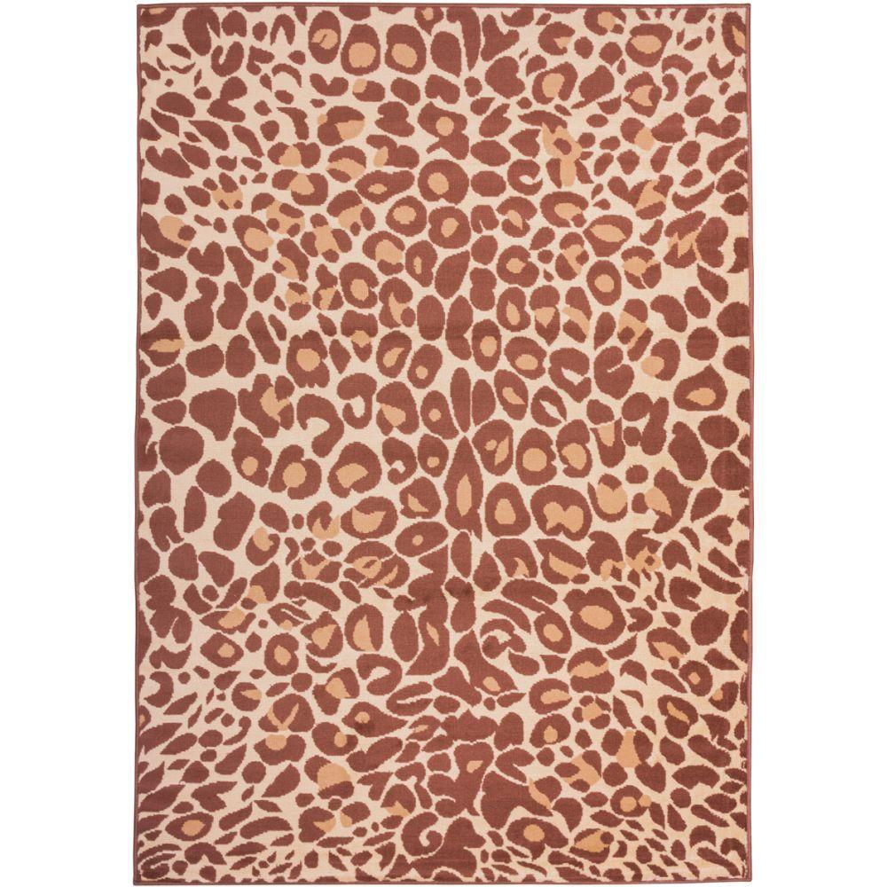 8 X 10 Animal Print Area Rugs The Home Depot Miami Cocoa Leopard Animal Print