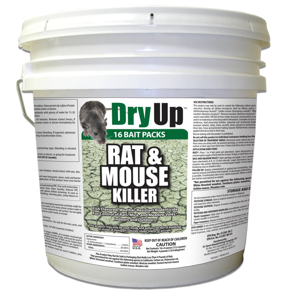 Harris 4 lbs. Dry Up Rat and Mouse Killer Pellets (4 oz. 16Pack)DRY