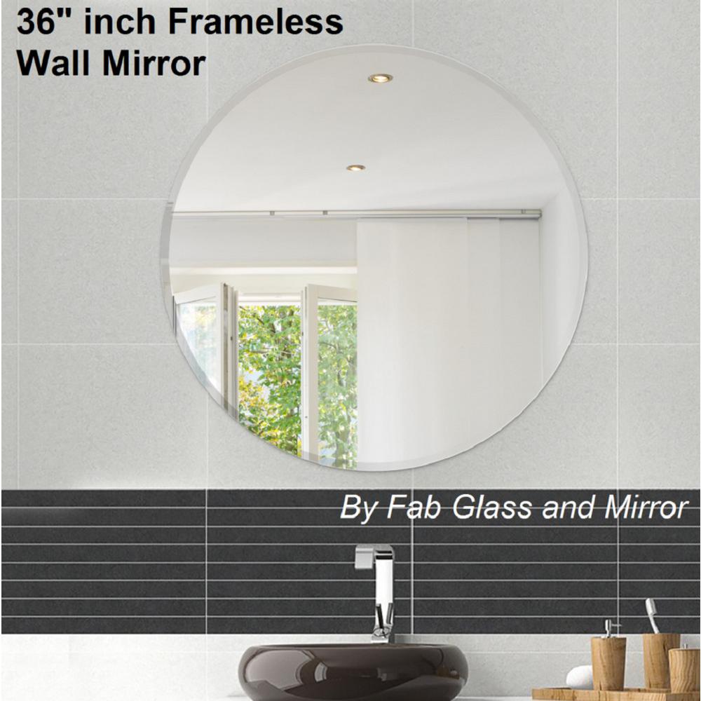 Fab Glasirror 36 In Round Beveled Polished Frameless