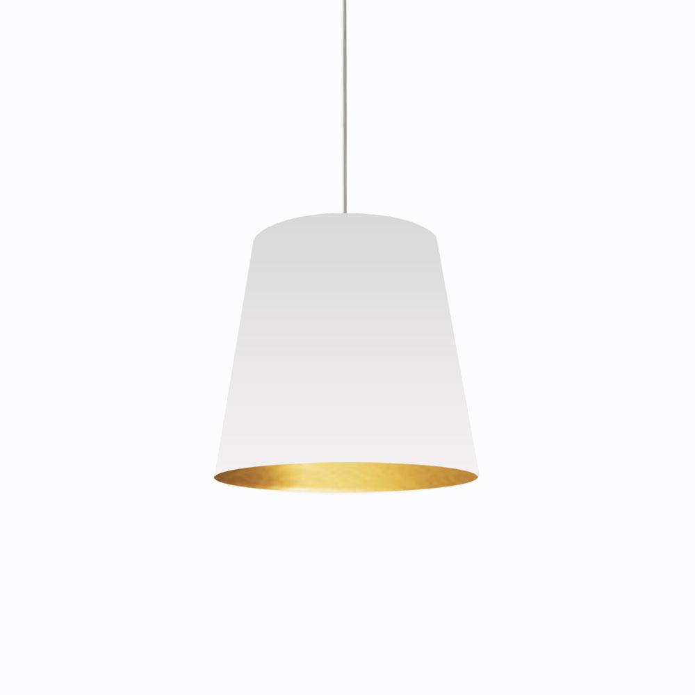 1-Light White on Gold Pendant