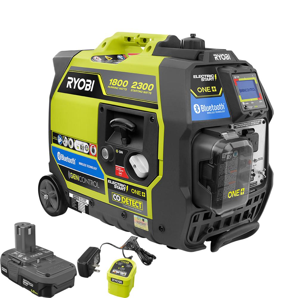 RYOBI Bluetooth 2,300 Starting Watt ONE+ 18Volt Electric Start