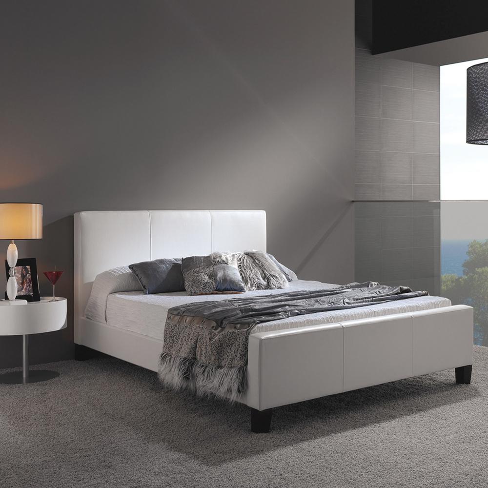Fashion Bed Group Euro White California King Size Platform With Fashion Bed Group Euro White California King Size Platform With Side Rails And Soft