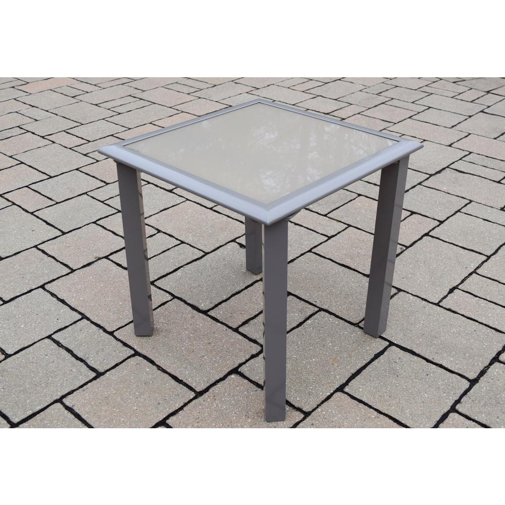 18 In X Screen Printed Aluminum Patio Side Table