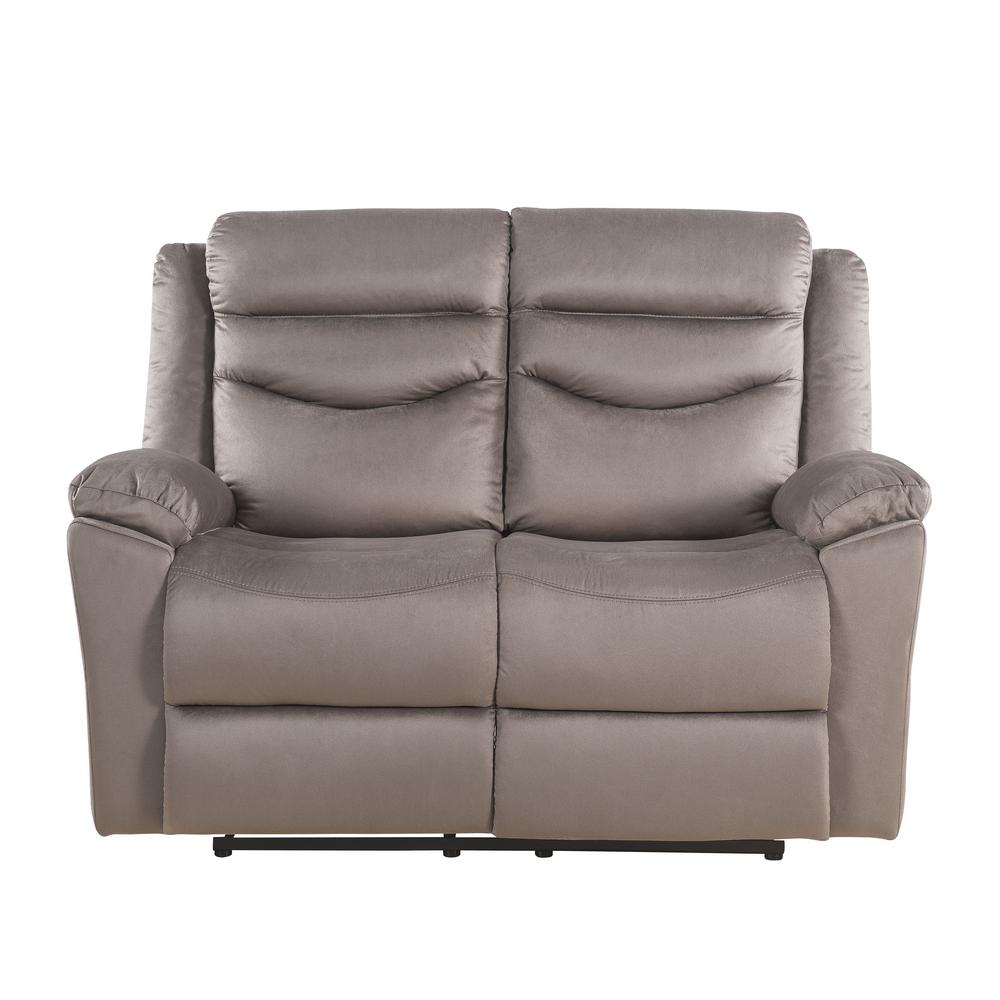 Acme Furniture Fiacre Brown Velvet Loveseat 53666 The Home Depot Acme Furniture