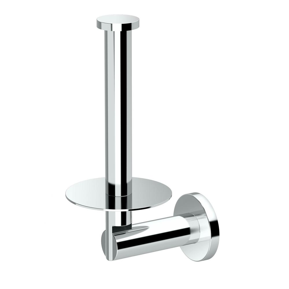 Gatco Marina Euro Style Toilet Paper Holder In Chrome 5228 The Home Depot