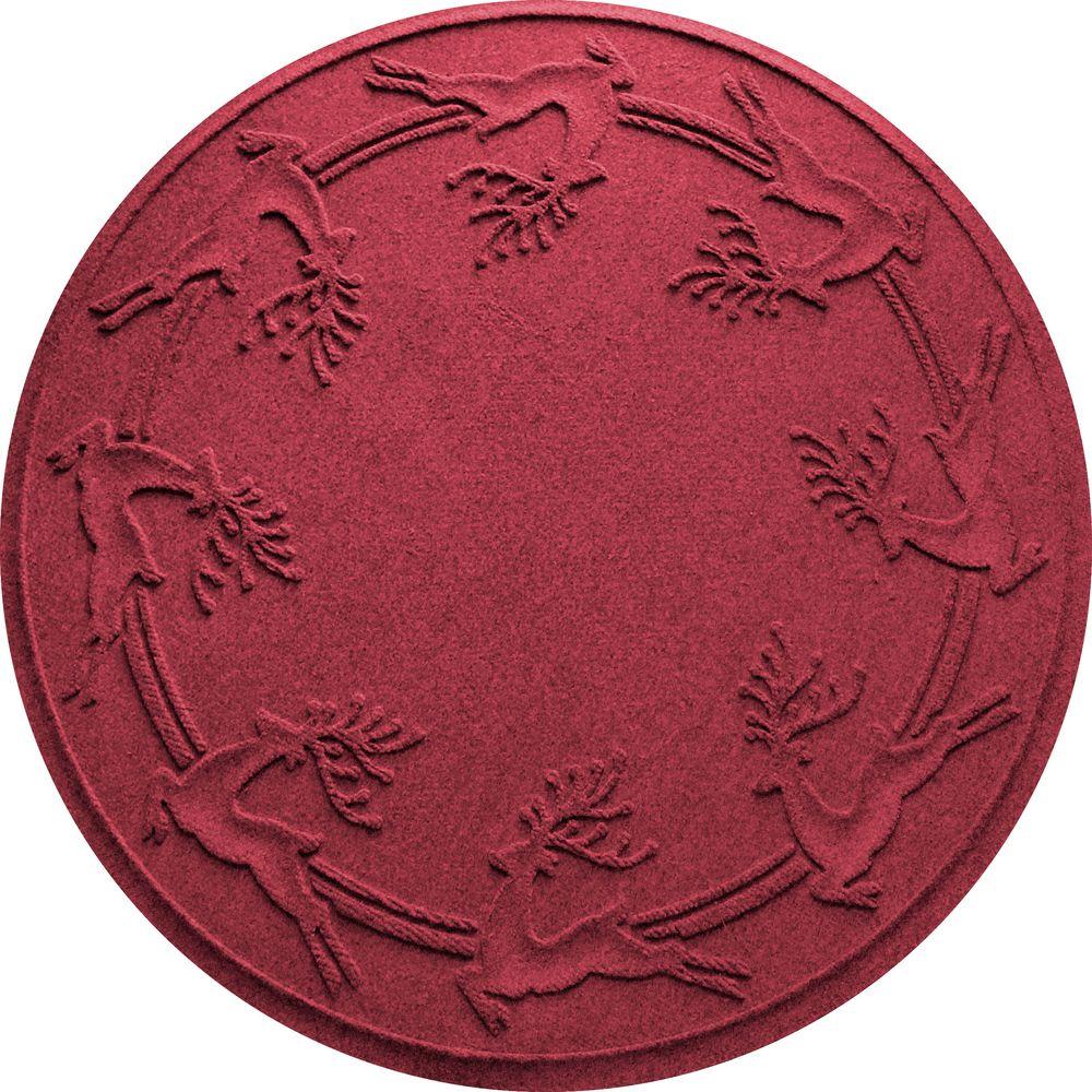 aqua shield redblack 35 in round reindeer run under the tree mat - Red And Black Christmas Decorations aqua shield redblack 35 in round reindeer run under the tree mat - Red And Black Christmas Decorations