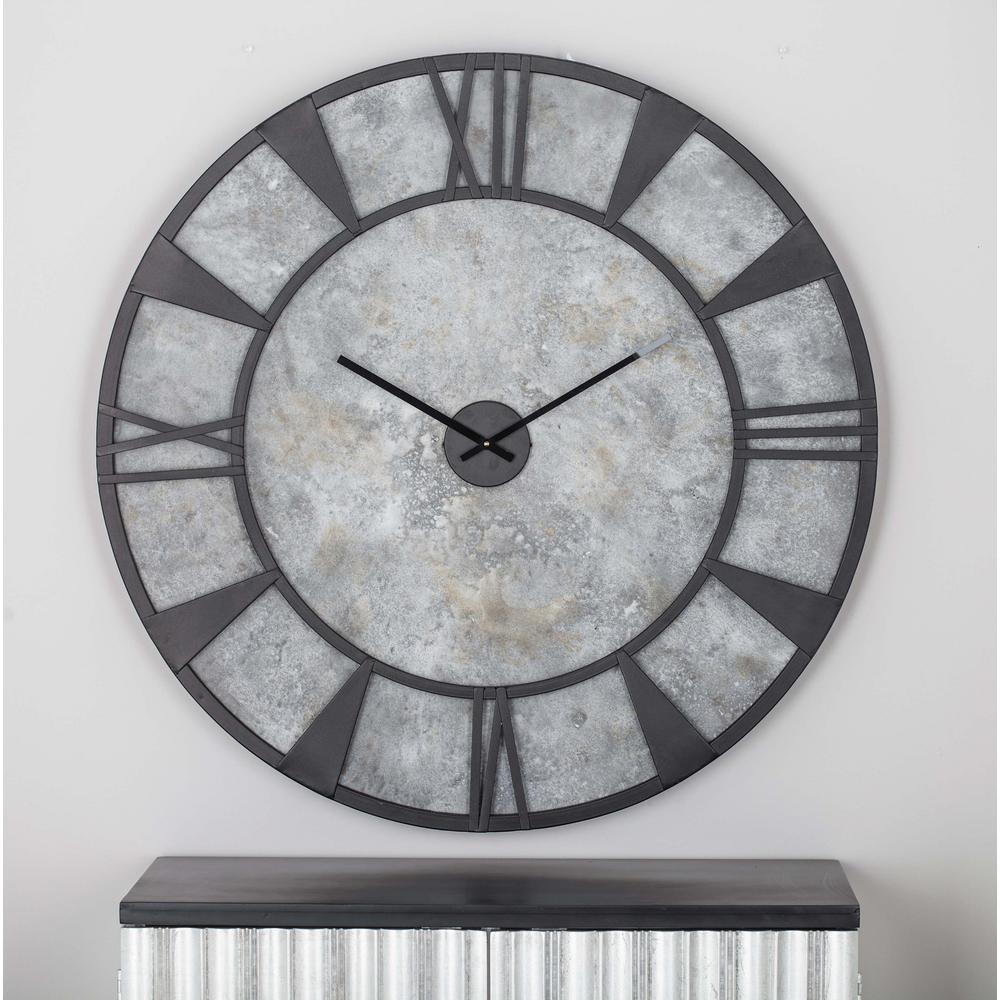 35 In X Modern Iron And Wood Wall Clock 35 In X Modern Iron And Wood Wall Clock
