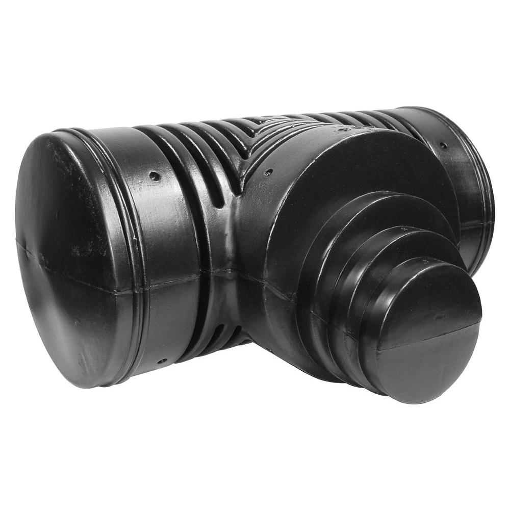 UPC 096942304801 product image for Advanced Drainage Systems 8 in. Polyethylene Blind Tee, Black | upcitemdb.com