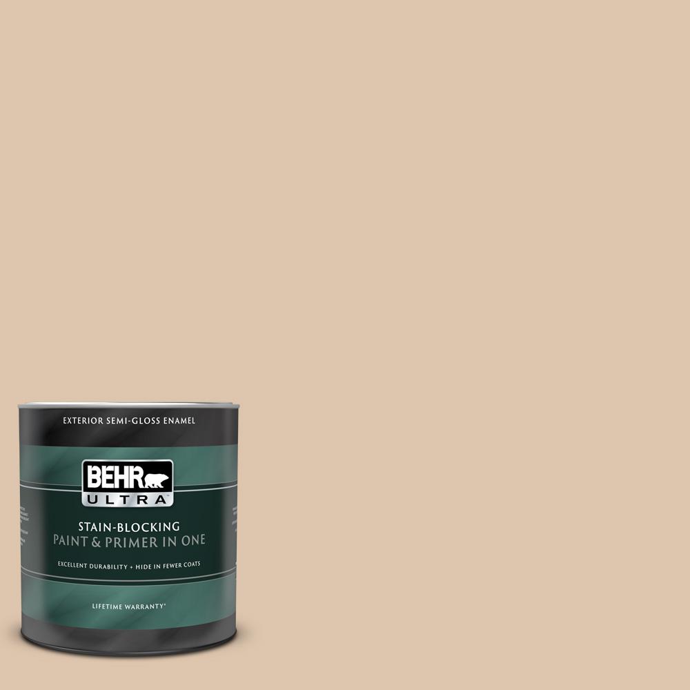 BEHR ULTRA 1 qt. #PPU4-08 Plateau Semi-Gloss Enamel Exterior Paint and ...