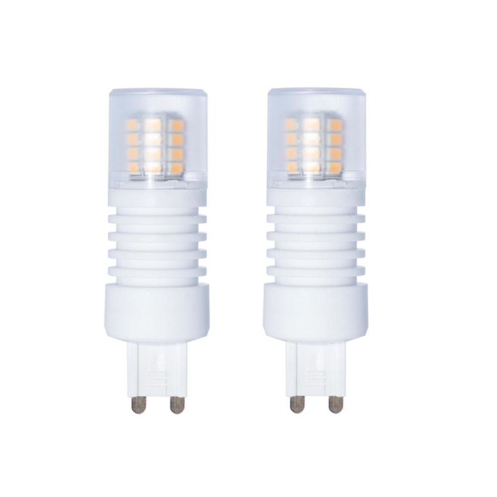 G9 2 Led Bulbs Light The Home Depot 40 Watt Equivalent T4 Dimmable Bi Pin Led Light Bulb Soft White