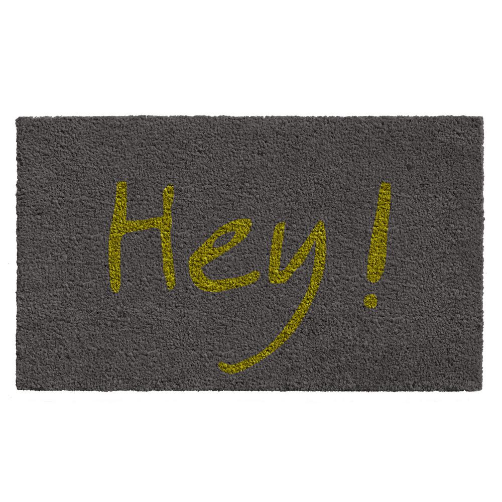 Home More Hey Grey Green Door Mat 17 In X 29 In 102791729