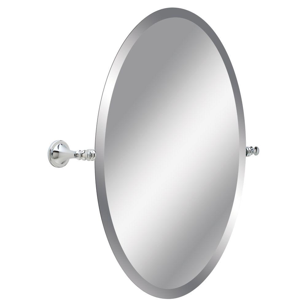 delta silverton 26 in. h x 22 in. w single wall mirror in chrome