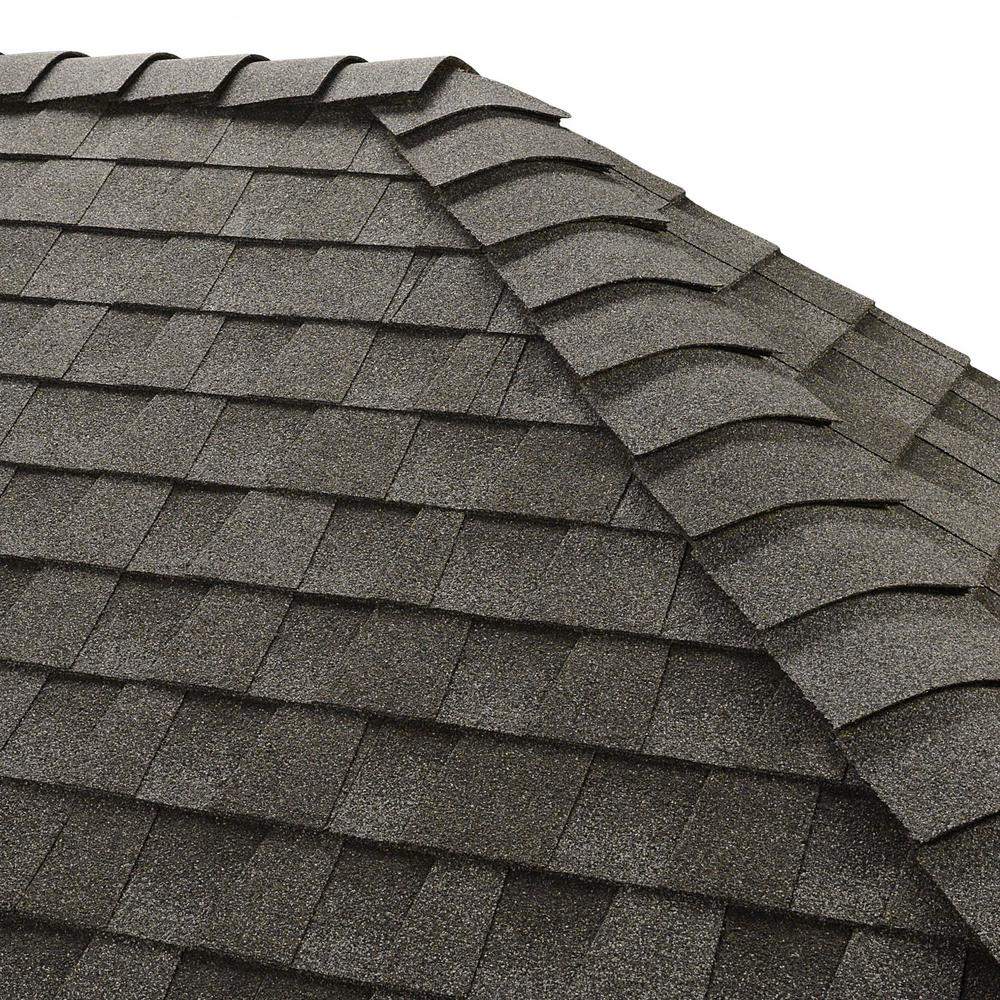 GAF Z-Ridge Pewter Gray Hip and Ridge Shingles (33.3 linear ft. per Bundle)-0860552 - The Home Depot