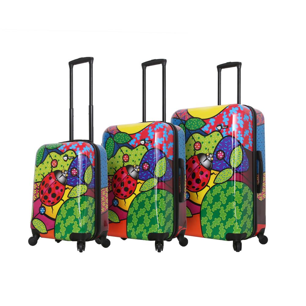 UPC 841795141451 product image for Mia Toro Allegra 3-Piece Pop Ladybug Spinner Luggage Set | upcitemdb.com