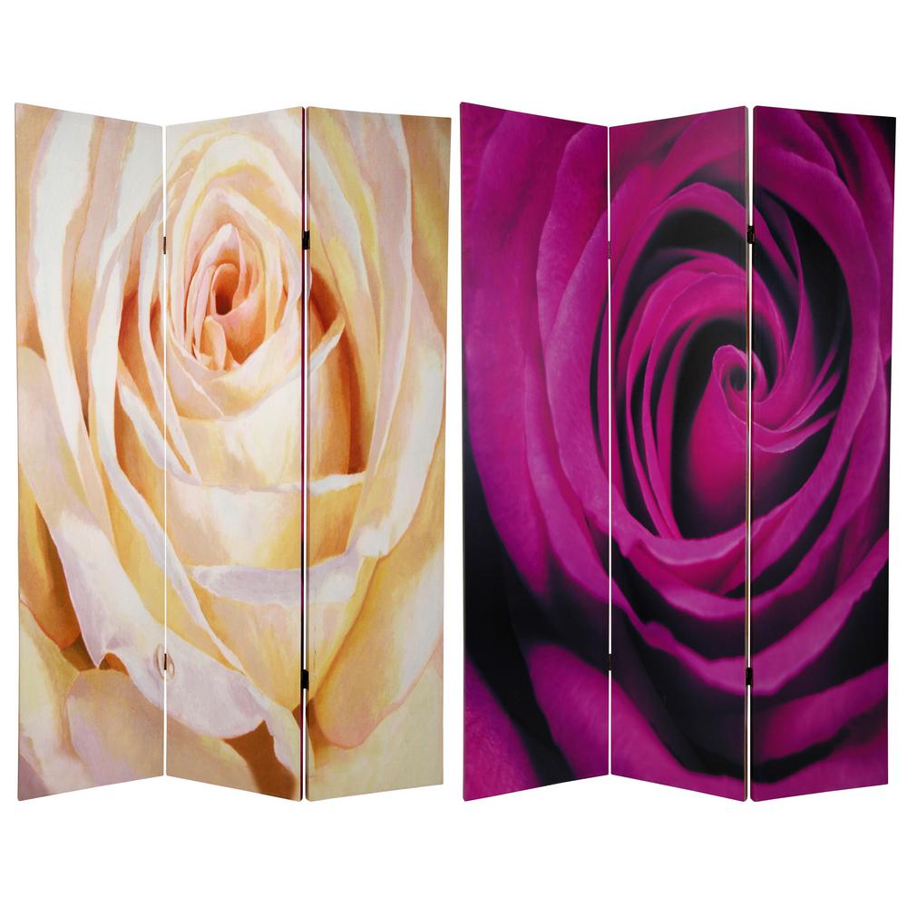 6 ft. Printed 3Panel Room DividerCANROSE2 The Home Depot