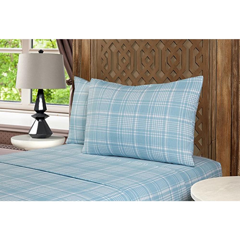 Geraldine 100 Cotton Twin Blue Flannel Sheet Set M577369 The Home Geraldine 100 Cotton Twin Blue Flannel Sheet Set M577369 The Home Depot