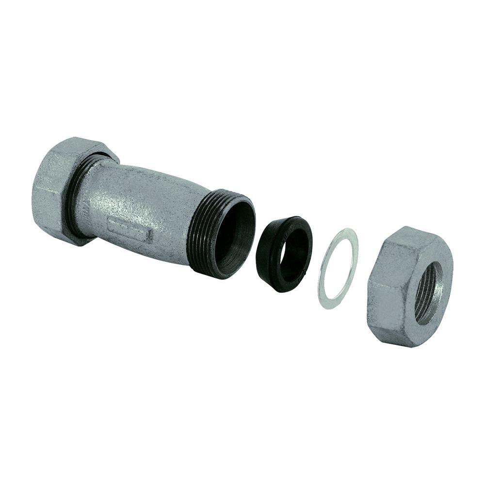 Ldr Industries 1 2 In Galvanized Iron Fpt Compression Coupling