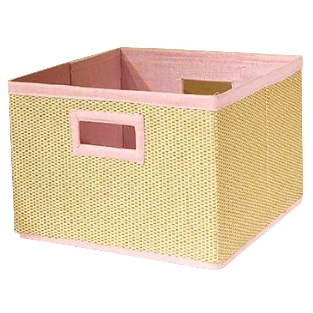 Alaterre Furniture 13 In X 8 Cream And Pink Storage Baskets Cream And Pink Storage Baskets Set