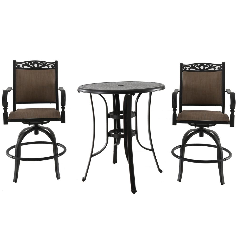 Royal Garden Tuscan Estate 3-Piece Aluminum Round Balcony Height Bistro ...