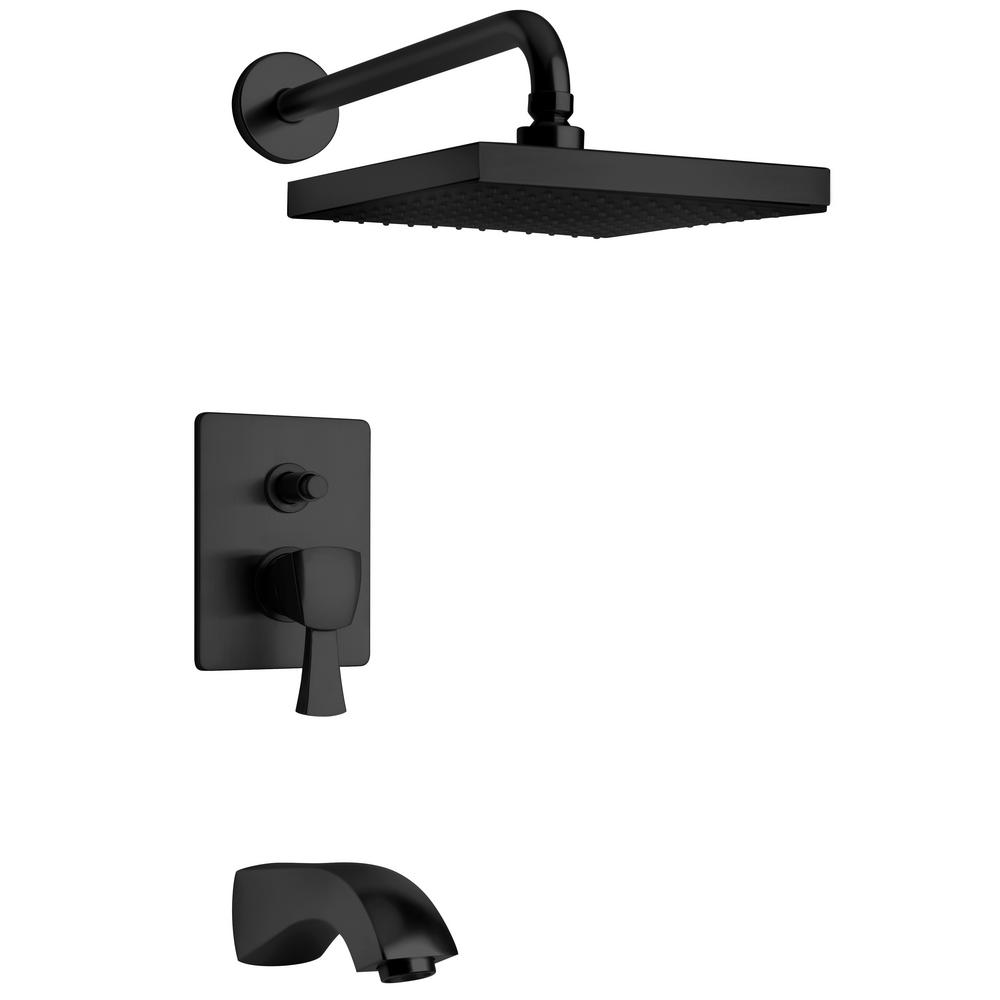 KOHLER Katun SingleHandle 3Spray Tub and Shower Faucet in Matte Black