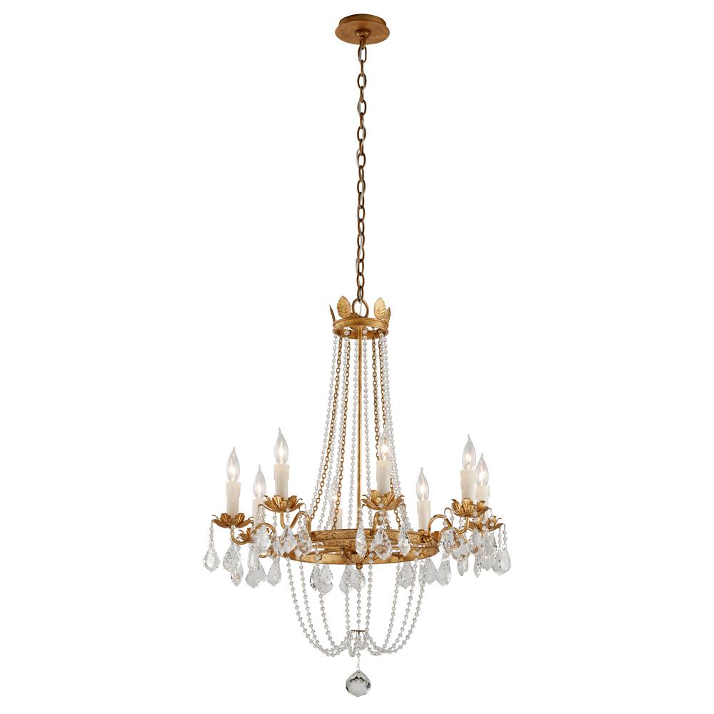 Troy Lighting Viola 8-Light Distressed Gold Leaf Chandelier-F5366 - The ...