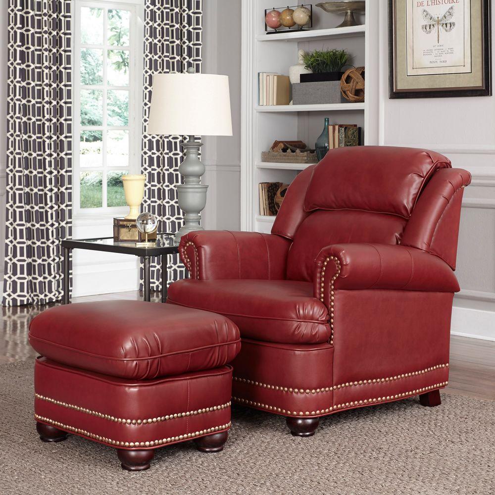 20 Best Ideas of Living Room Red Accent Chair With Ottoman