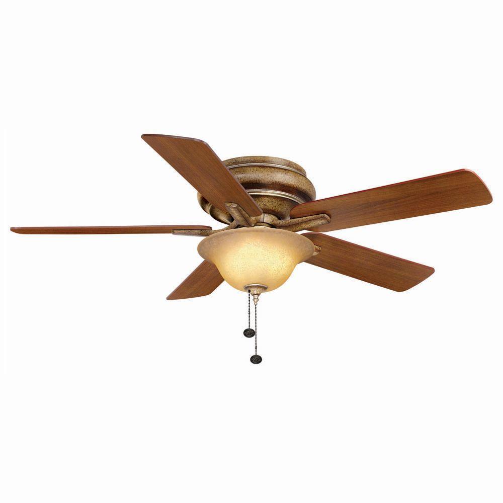 Hampton Bay Bay Island 52 In Indoor Desert Patina Ceiling Fan With Light Kit