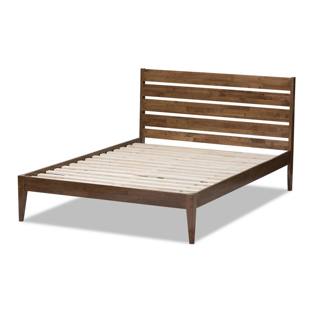 Baxton Studio Elmdon Medium Brown Wood King Platform Bed 28862 7618 Baxton Studio Elmdon Medium Brown Wood King Platform Bed