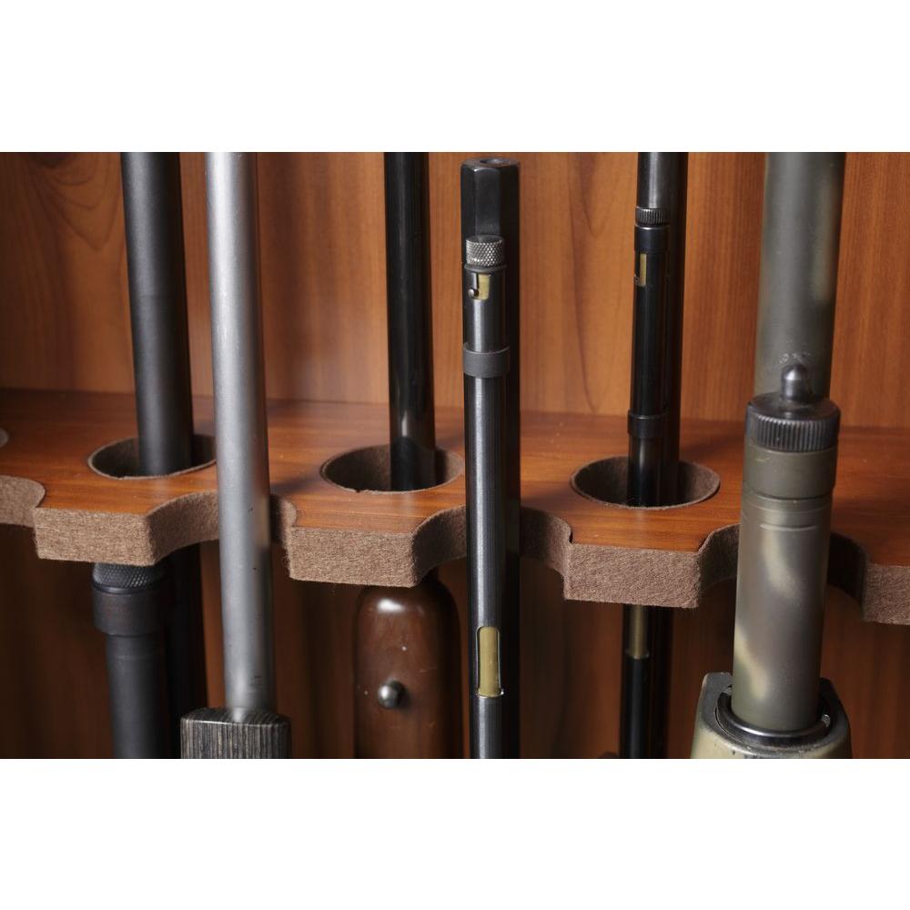 American Furniture Classics 8 Gun Key Locking Gun Cabinet In Brown