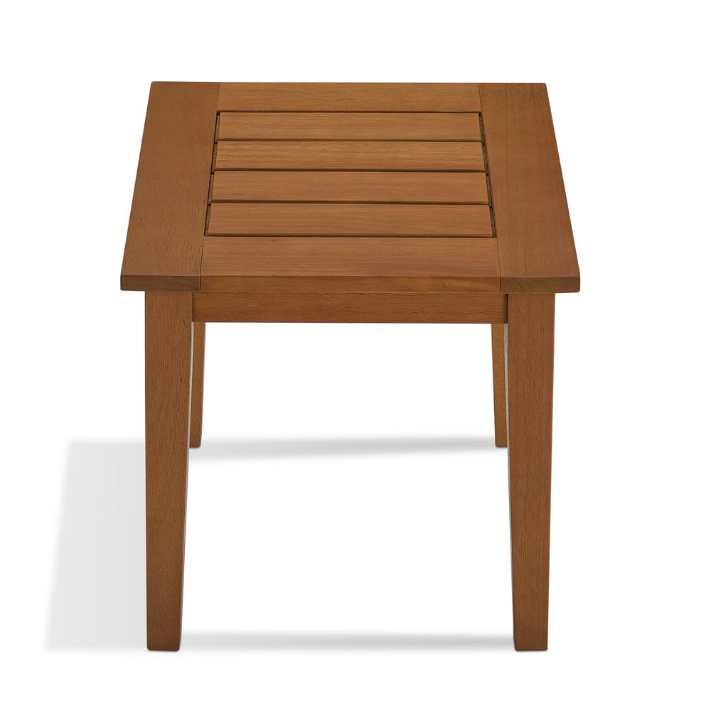 Real Flame Hale 18 In Square Eucalyptus Wood Outdoor Side Table 1917 Teak The Home Depot