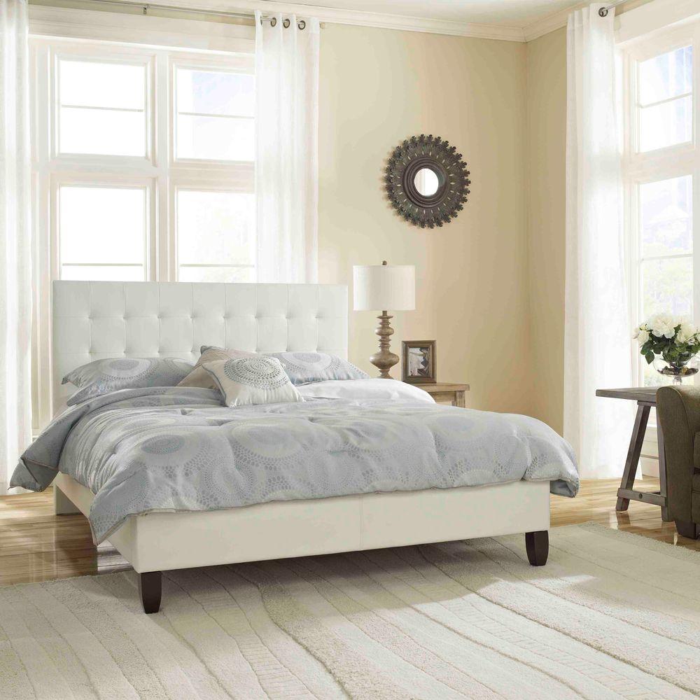 Rest Rite Mckenzie White Queen Upholstered Bed Hcmckbedwhqn The Rest Rite Mckenzie White Queen Upholstered Bed