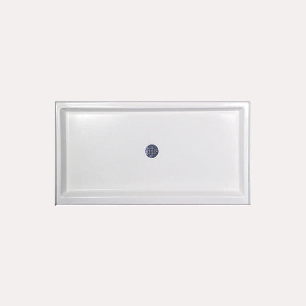 Shower Bases Pans Showers The Home Depot Single Threshold Shower Base In White