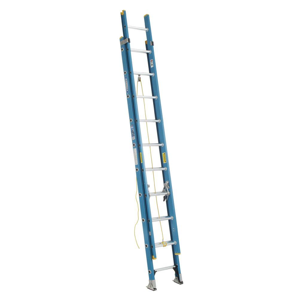Werner 20 ft. Fiberglass DRung Extension Ladder with 250 lb. Load