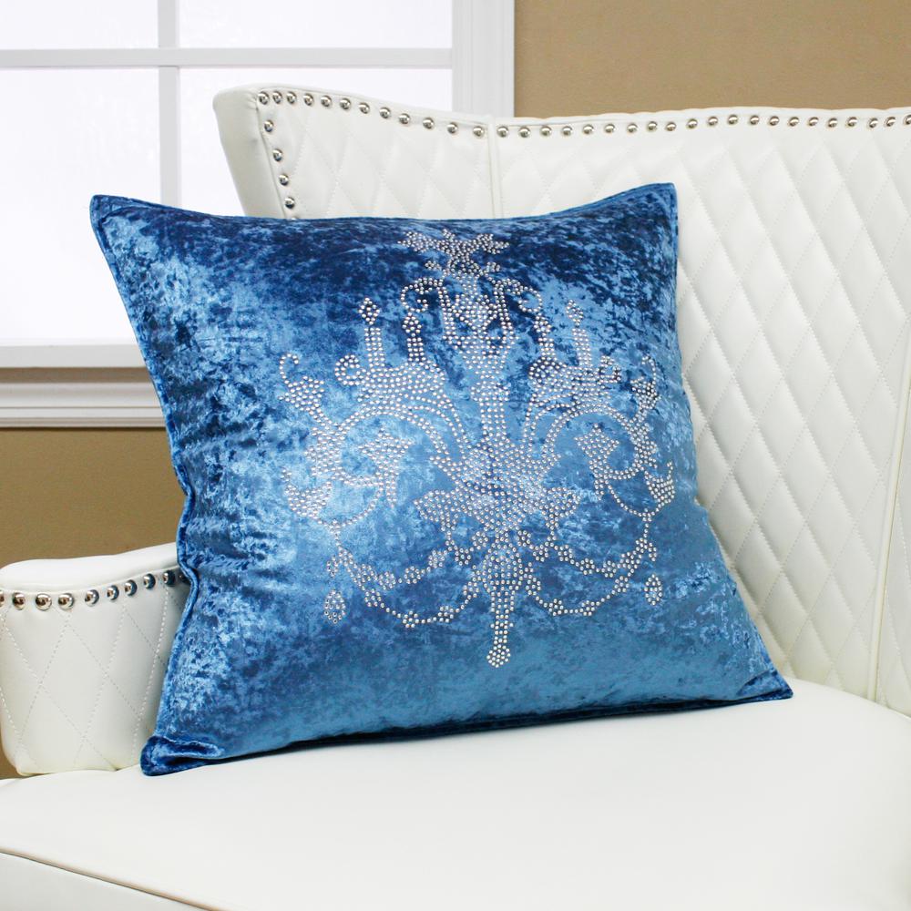 Best Home Fashion Chandelier Rhinestone Blue Stud PillowPILLOW_STONE