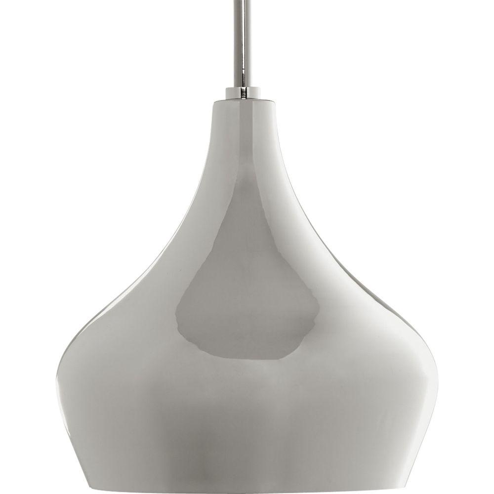 progress lighting 1 light polished nickel pendant with progress lighting p300050 104